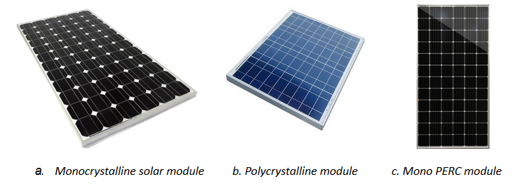 Solar modules used for rooftop projects.